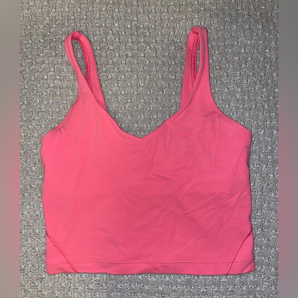 Lululemon align tank size 4. Guava Pink. Good condition!